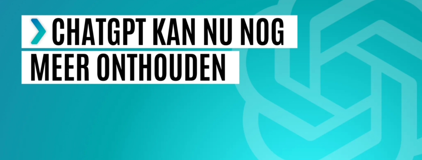 chatgpt onthouden