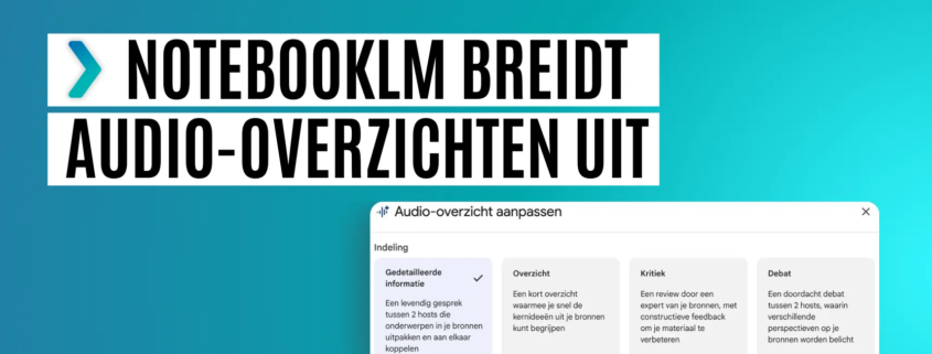 notebooklm audio overzichten